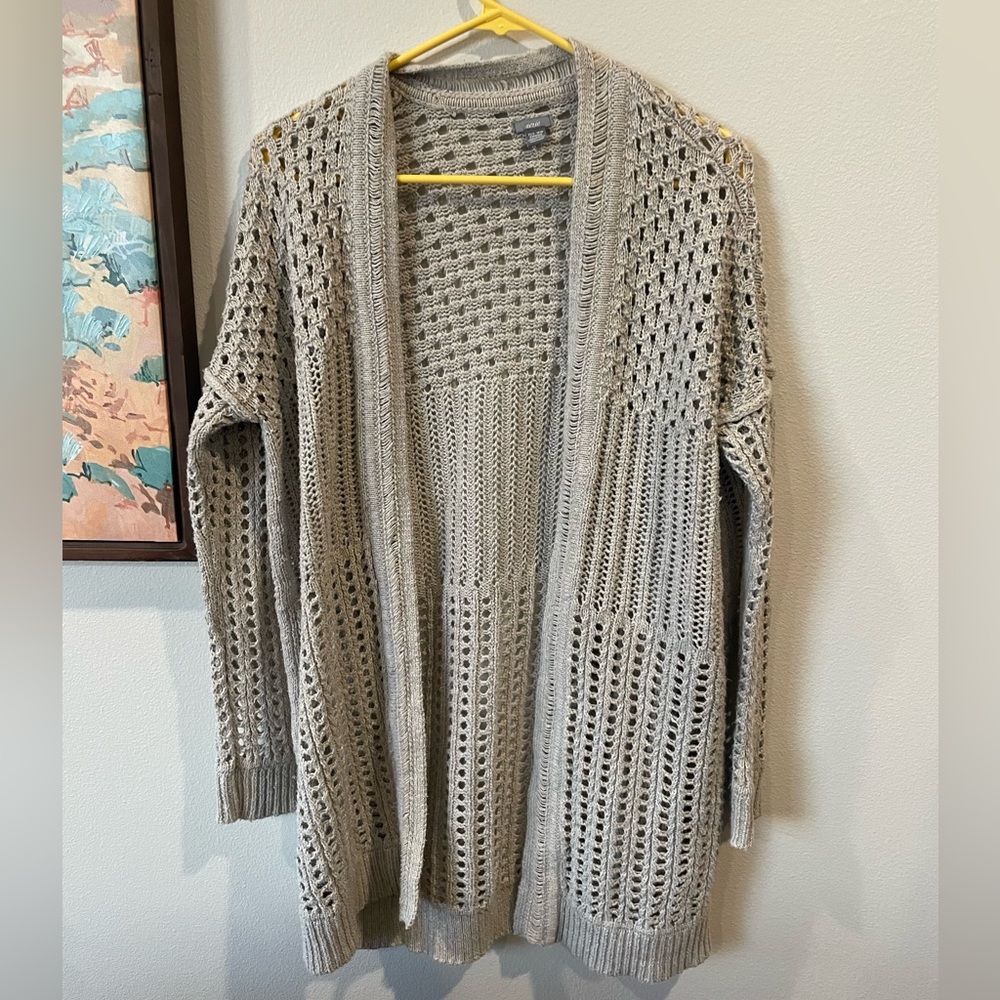 Aerie tan cardigan - crochet